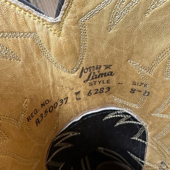 Vintage Tony Lama Gold Label Brown Western Boots Classic Rodeo Style Women's 9.5 - Picture 9 of 10